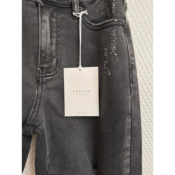 KanCan High Rise Fray Hem Bermuda Shorts-1/24 - Picture 3 of 7